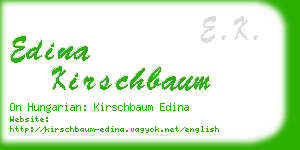 edina kirschbaum business card